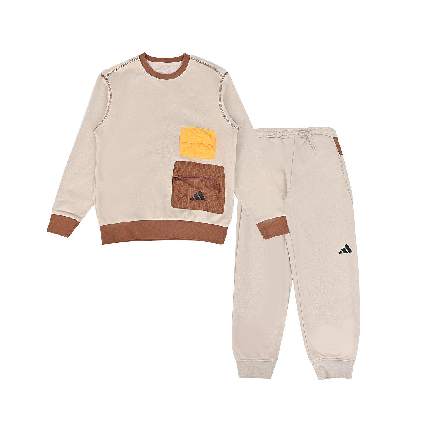Adidas阿迪达斯新款儿童装男小童卫衣套装简约休闲运动服KY5017