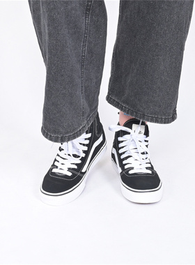 VANS范斯Ashwood Hi Decon黑色复古高帮女鞋休闲板鞋VN000D96BA2