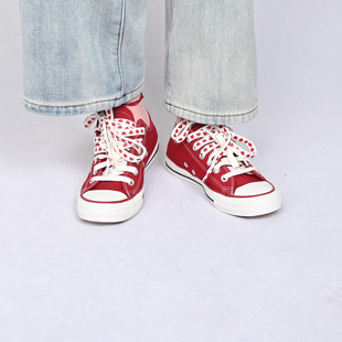 Converse匡威挚爱同心系列情人节女款休闲板鞋红色帆布鞋A19057C
