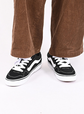 VANS范斯新款Caldrone黑色胖胖鞋美式复古鞋男款板鞋VN0A5JM2BA2