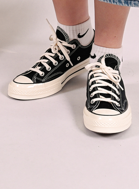 CONVERSE匡威1970S经典复古低帮帆布鞋男女休闲运动鞋黑色