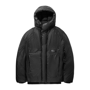 李宁（LI-NING）功夫系列男款短羽绒服运动休闲连帽外套AYMV303-3