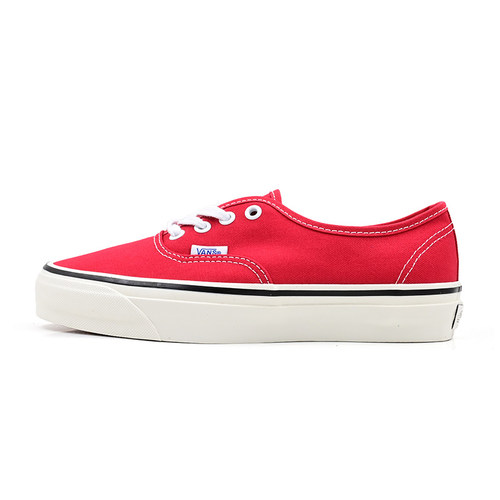 VANS范斯Authentic红色帆布板鞋