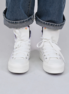 Converse匡威新女子LIFT厚底鞋高帮百搭时尚运动休闲板鞋A13528C