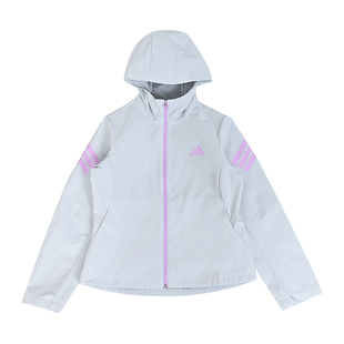 Adidas阿迪达斯新款儿童装女大童连帽梭织外套休闲百搭上衣KG5962