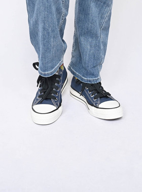 Converse匡威Throwback男女低帮休闲鞋蓝色百搭简约帆布鞋A18107C