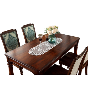 椭圆形茶几桌布布艺小长方形茶几垫现代简约欧式客厅家用蕾丝盖布