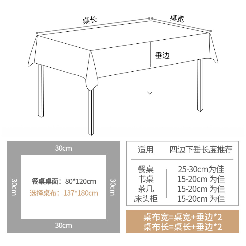 北欧风格PEVA格子桌布免洗防水防油防尘餐桌垫塑料格子茶几台布