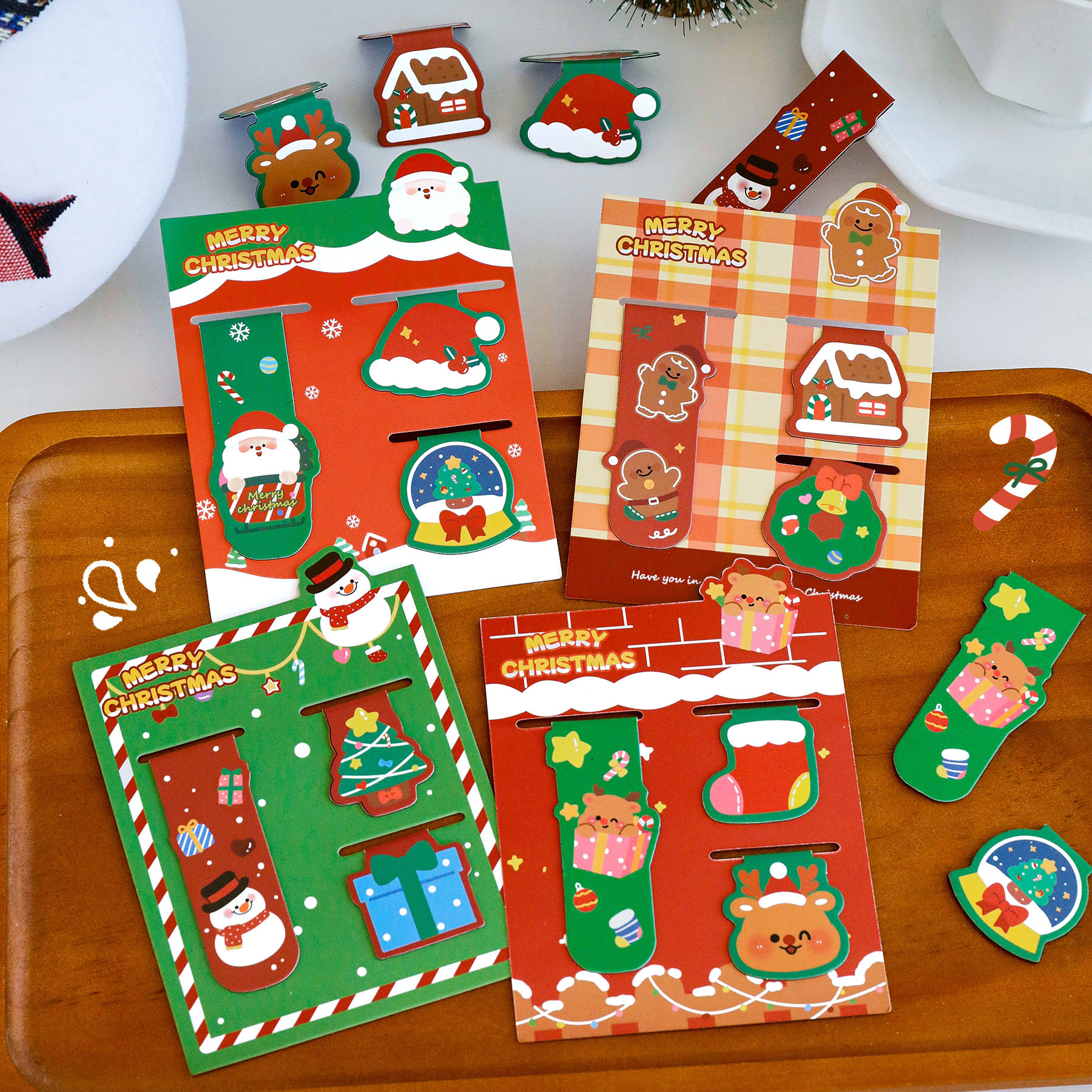 圣诞节创意组合书签学生可爱阅读文具书页夹高颜值卡通奖励小礼品,文具电教/文化用品/商务用品,书签,淘宝优惠券,粉丝福利购,淘宝优惠卷