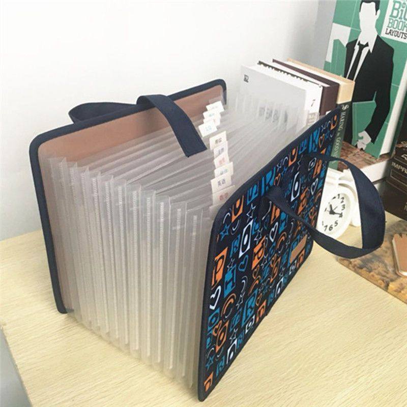 a4风琴包大容量手提13格多层文件夹插页初高中学生试卷收纳袋