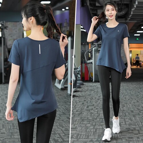 跑步运动短袖T恤女健身服夏季薄