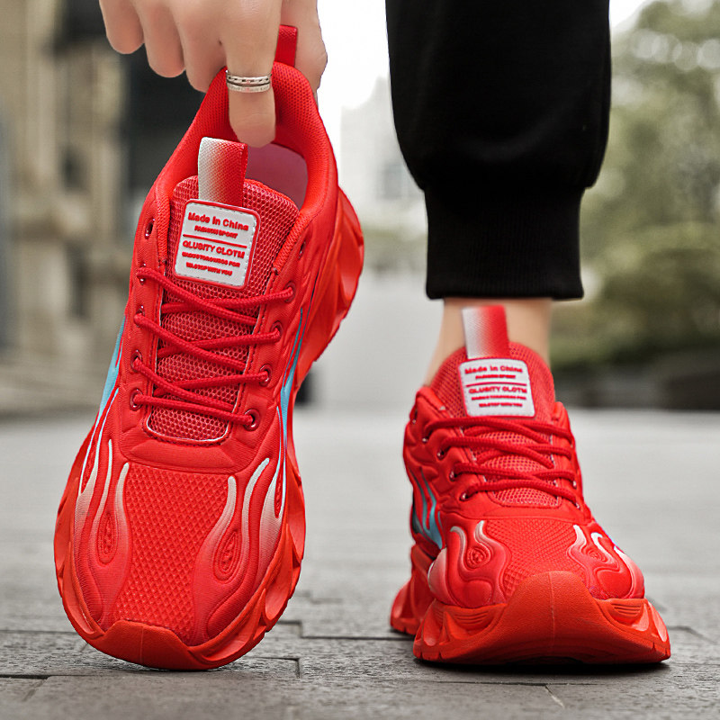 大码45鞋子男鞋2026春季新款老爹鞋46男款38本命年红色运动休闲鞋