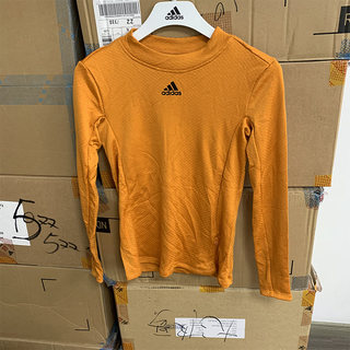 Adidas阿迪达斯正品运动T恤女子秋季长袖圆领修身休闲上衣 H11214