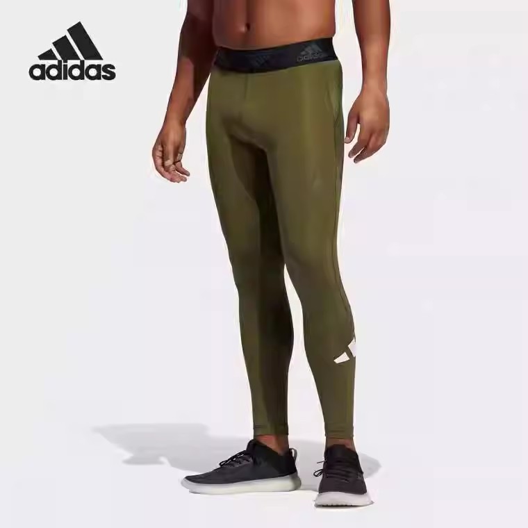 Adidas阿迪达斯男裤紧身裤正品健身训练透气运动长裤GL8916