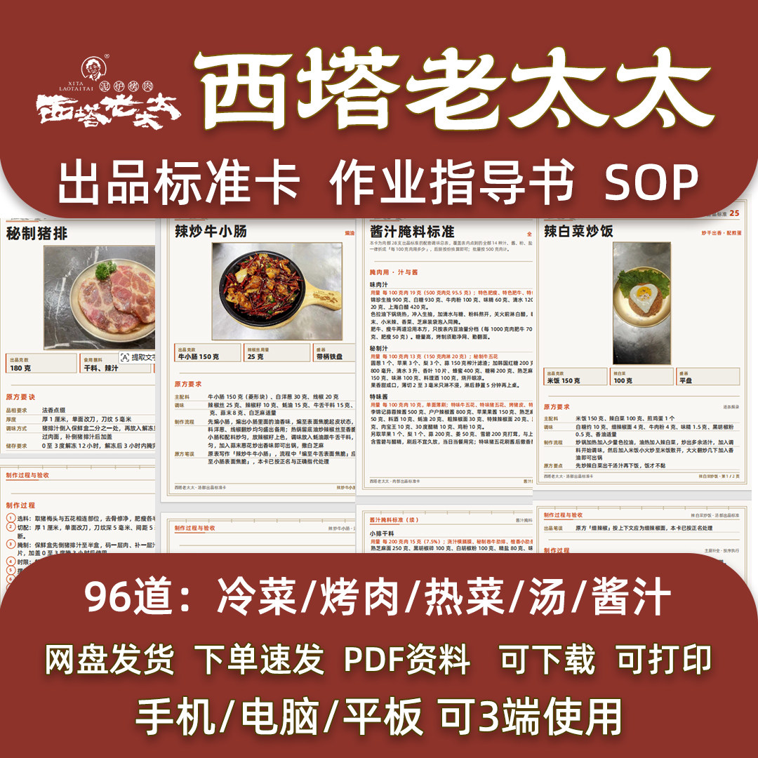 泥炉烤肉96道菜品配方