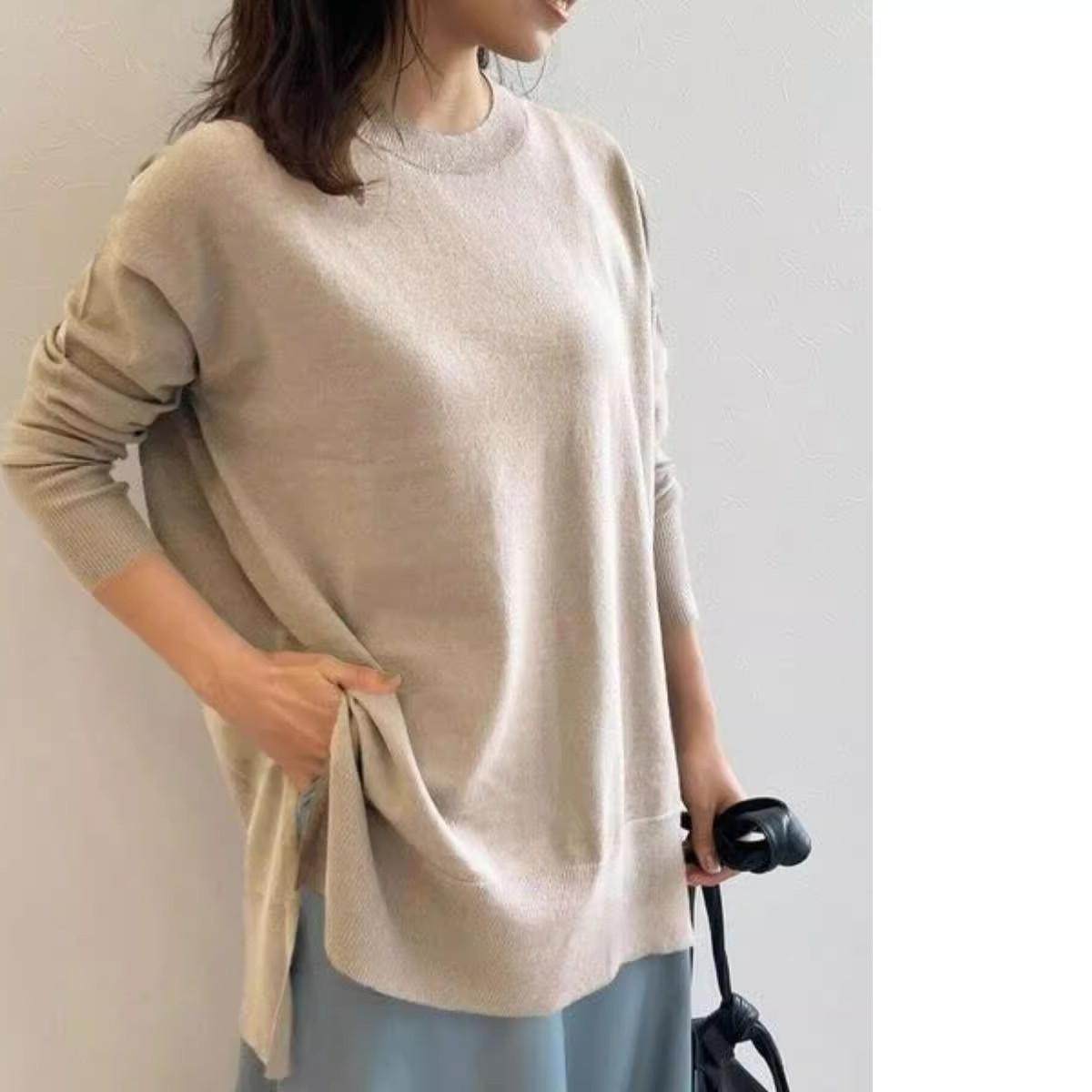 日系高端女装春款客供面料柔软针织圆领休闲毛衣 清仓,女装/女士精品,毛衣,淘宝优惠券,粉丝福利购,淘宝优惠卷