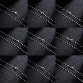 S925银简约项链女时尚 批锁骨链发 气质防过敏不掉色无吊坠链子短款