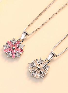 百搭短款日韩风雪花吊坠送女友