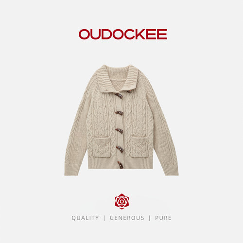 OUDOCKEE 鸥鸥【牛角包】时尚气质高级感百搭显瘦长袖 MACY690T
