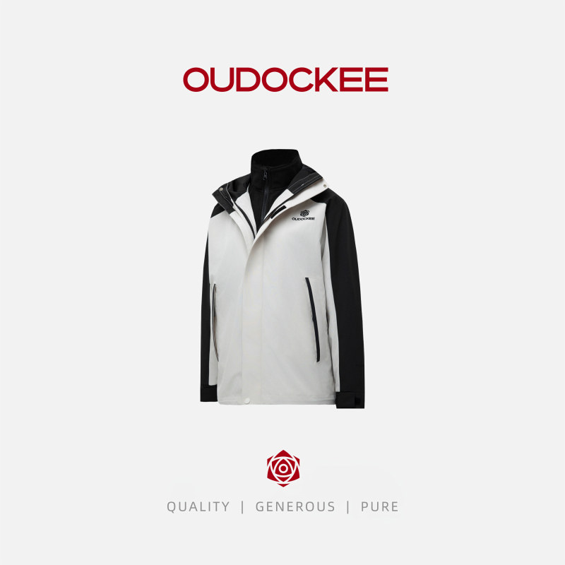 OUDOCKEE【鸥鸥试穿】时尚防风户外冲锋衣三合一 JACAC800T