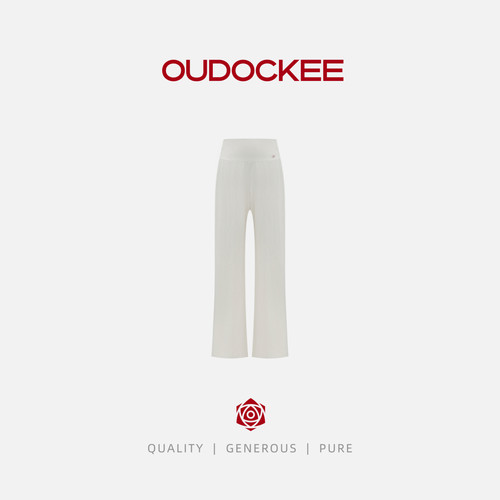 OUDOCKEE 鸥鸥【舒服裤】高腰显瘦显高直筒烟管休闲裤 KBAE2103T
