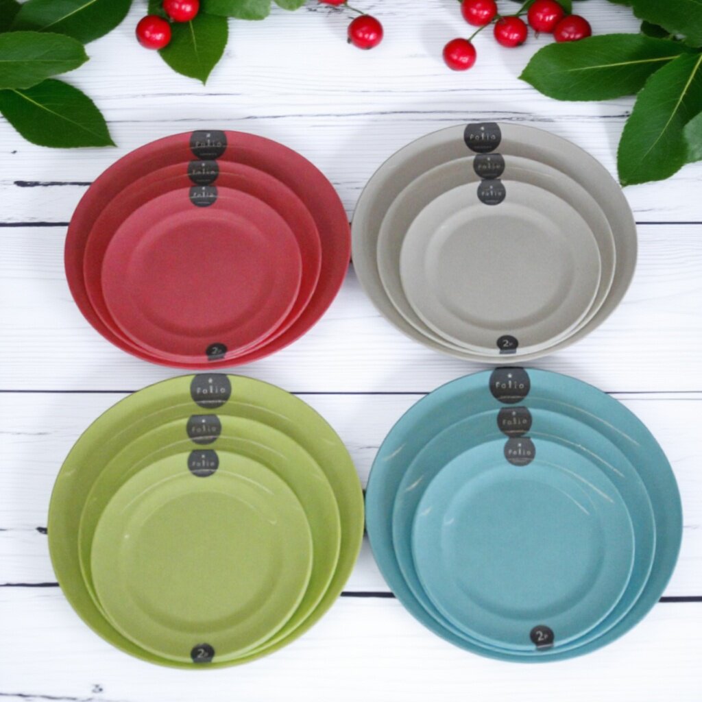 日本进口inomata圆形餐盘塑料 菜盘子零食盘早餐儿童果盘可微波炉