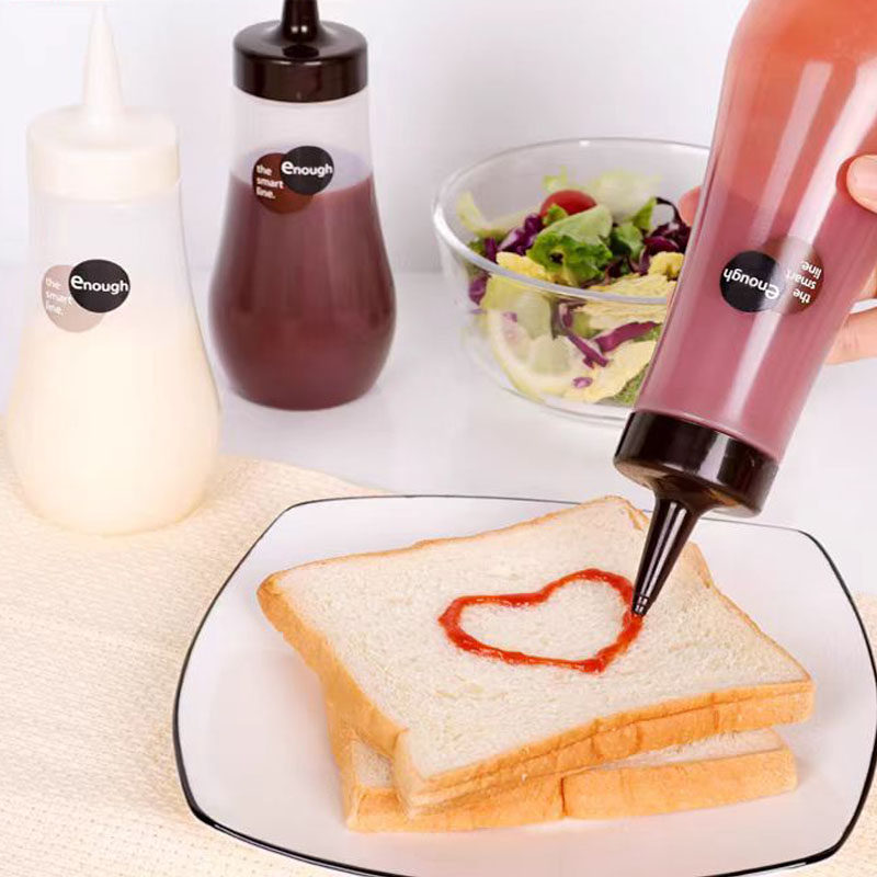 日本进口尖嘴挤酱瓶 沙拉酱 番茄酱挤压瓶 尖嘴可裁剪用量可控量