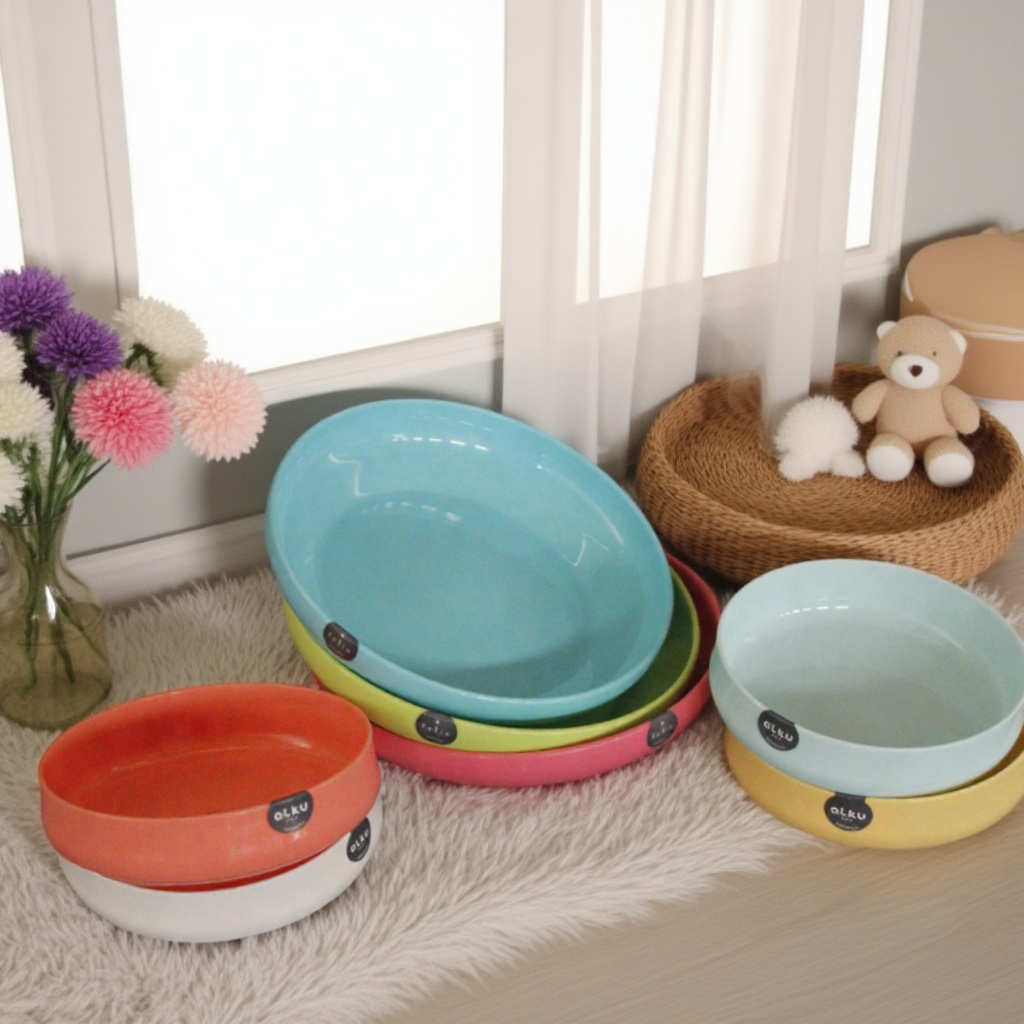 日本进口餐具家用菜盘圆形方形糖果色可微波炉环保塑料儿童早餐盘