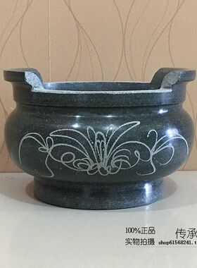祭祀香炉墓地圆形石雕