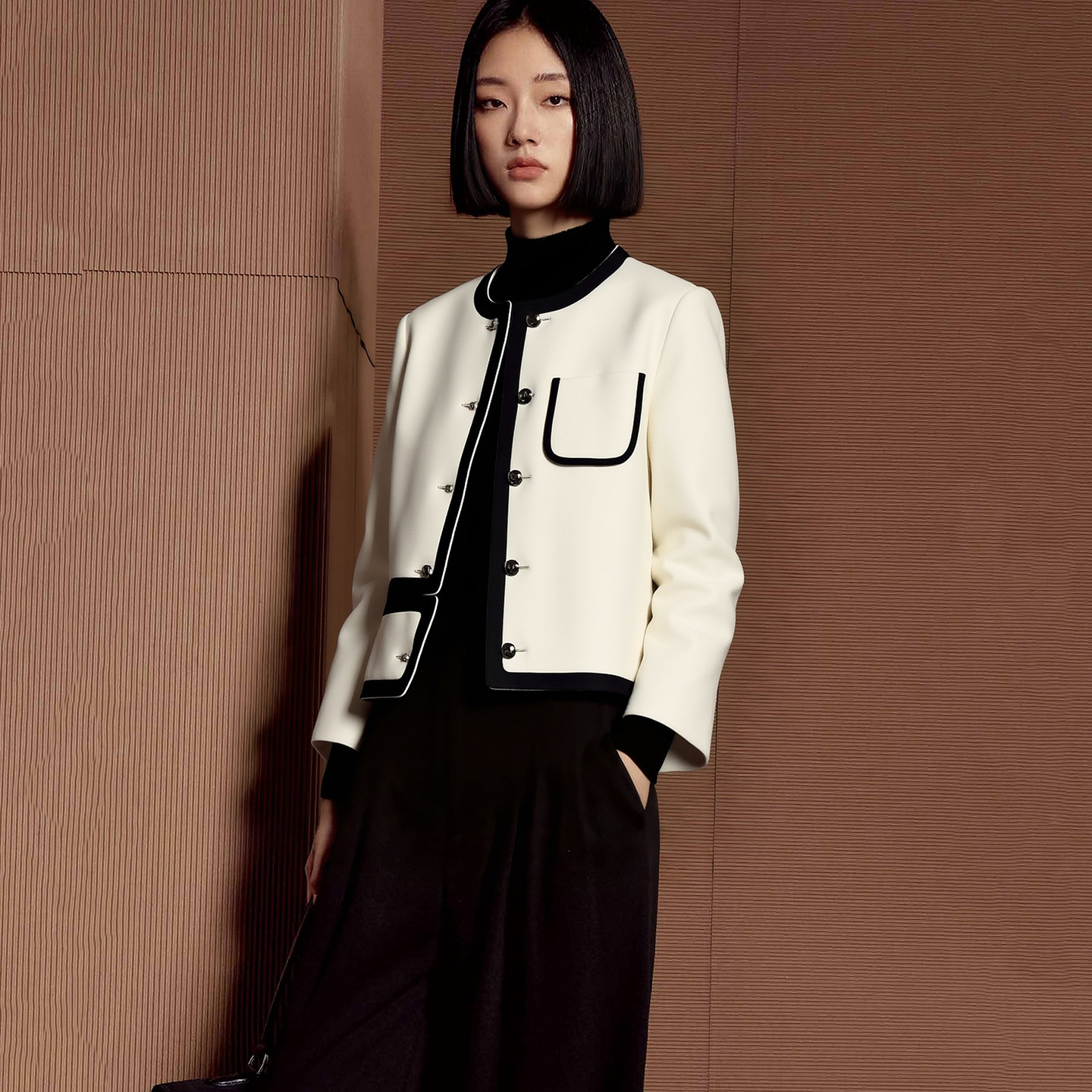 【米T系列】商场品牌女装折扣2025年冬季1569元绵羊毛双面呢外套,女装/女士精品,毛呢外套,淘宝优惠券,粉丝福利购,淘宝优惠卷