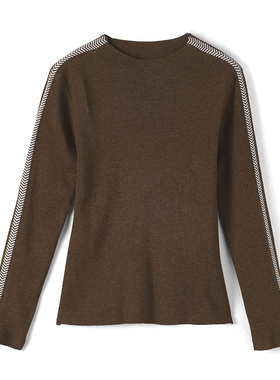 【黛系列】商场品牌女折扣2025年冬季千D489元35%羊毛毛衣针织衫