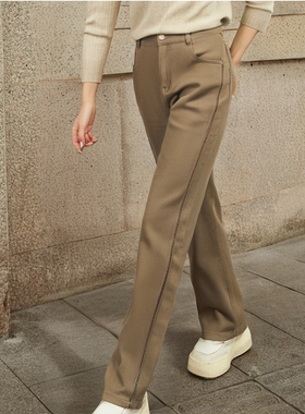 【H系列】商场品牌女装折扣2025年冬季专柜489元复古磨毛牛仔裤