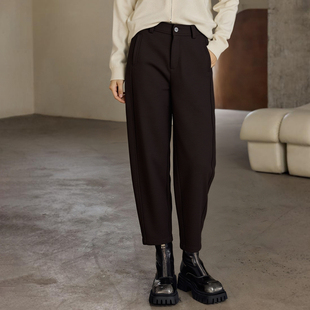 品牌女装 缇系列479元 折扣2025冬季 休闲裤 37.2%粘纤醋纤毛呢裤