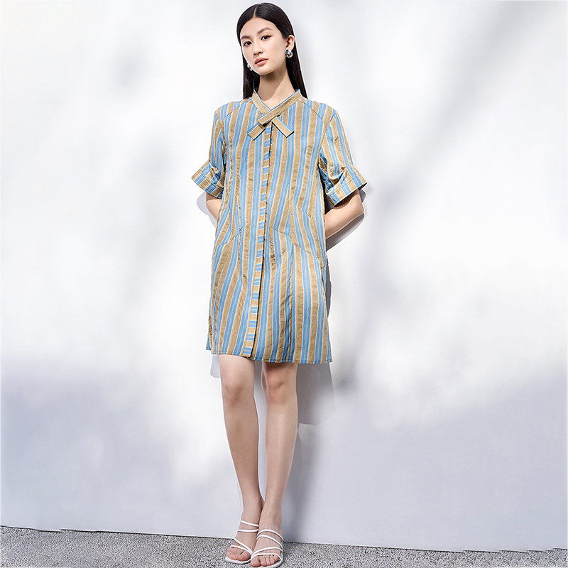 【特价款】【H系列】女折扣25夏539元44%再生纤维连衣裙