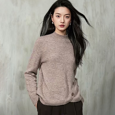 【H系列】商场品牌女装折扣2025年冬季专柜489元设计毛衣针织衫新