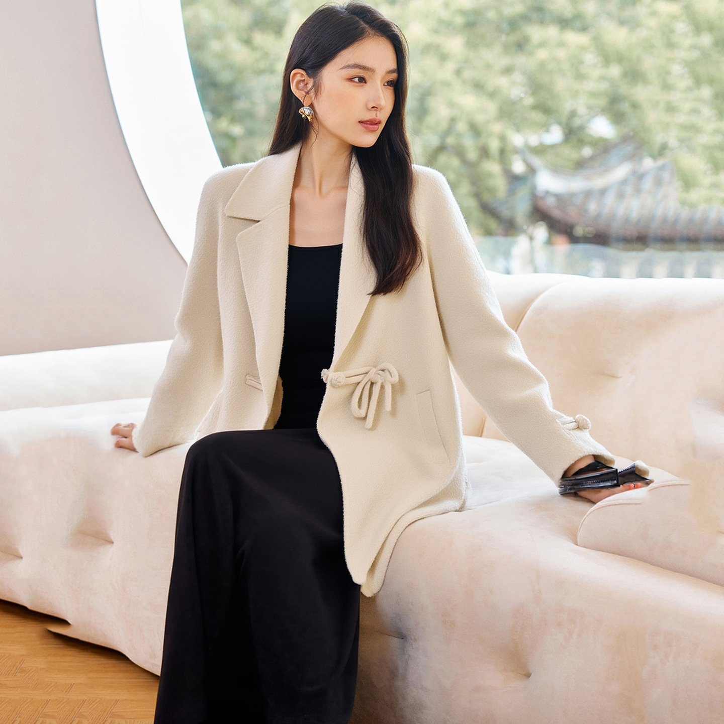 纳系列1699元纯绵羊毛双面呢外套