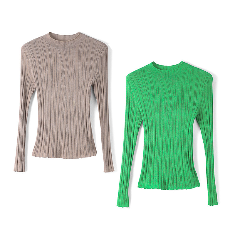 【贝系列】商场品牌女装折扣2025年冬季专柜439元圆领罗纹针织衫