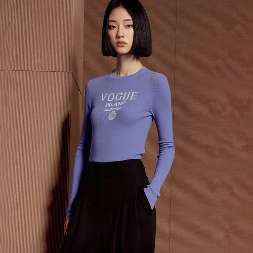 米系列49.6%绵羊毛打底针织衫