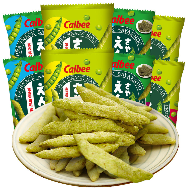 Calbee卡乐比豌豆脆非油炸海苔味蔬菜条米条膨化零食小吃泰国进口