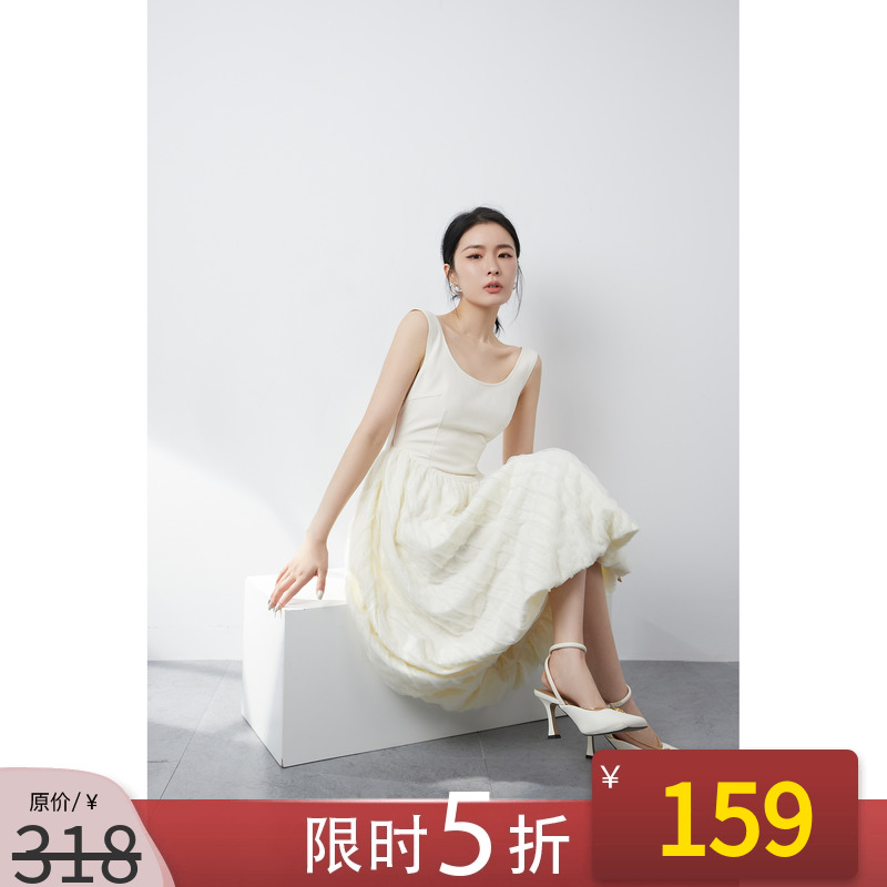 涤纶纯色甜美公主裙A型