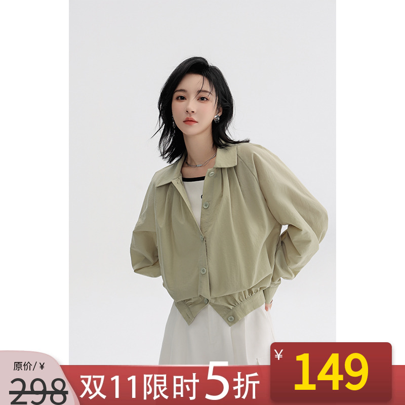 复古宽松休闲运动薄衬衫