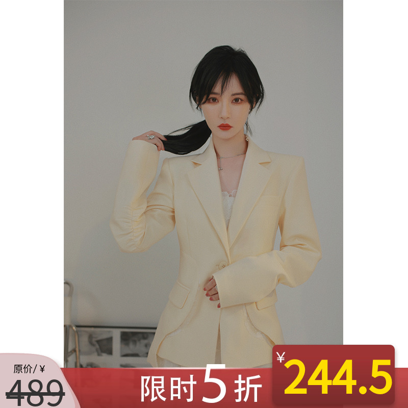 NANASTORE外套女2024春季新款休闲小西装短款上衣薄款宽松长袖