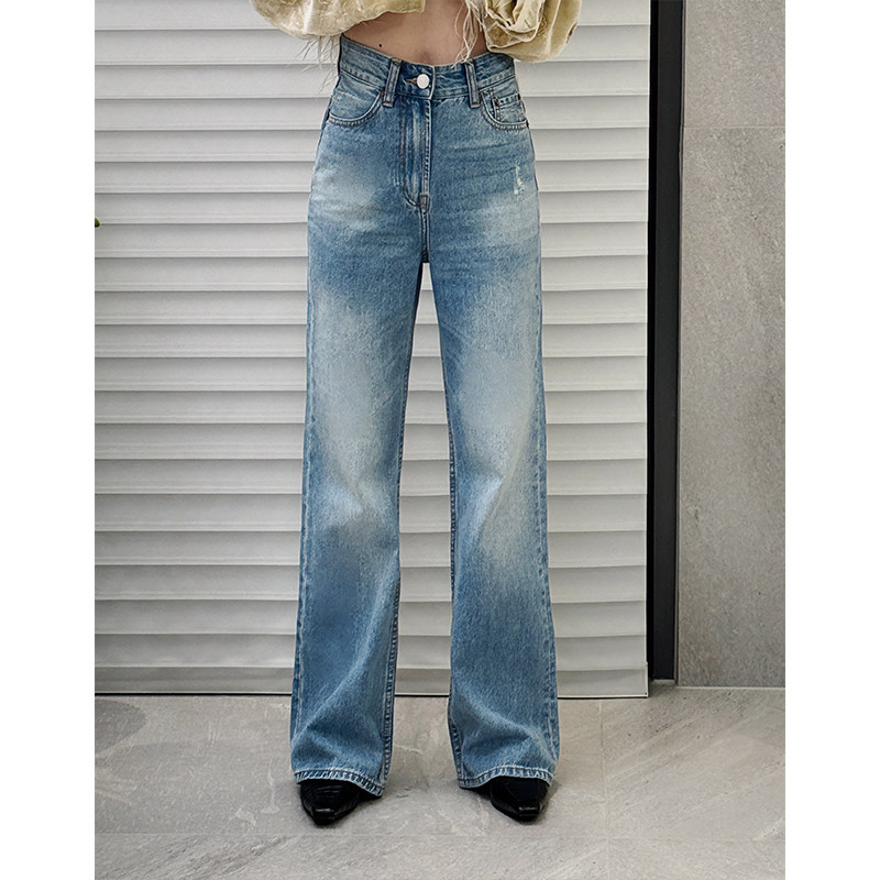 NANASTORE牛仔裤女春季2024新款高腰宽松薄款裤子显瘦直筒小个子,女装/女士精品,牛仔裤,淘宝优惠券,粉丝福利购,淘宝优惠卷