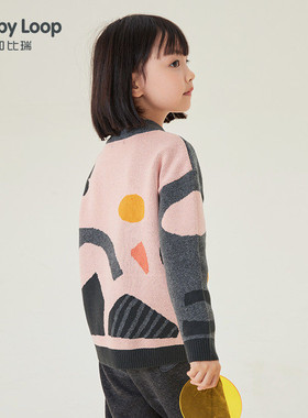 纯棉半高领女童毛衣冬季红色洋气春秋撞色中大儿童内搭加厚针织衫