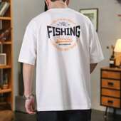 宽松圆领纯棉上衣休闲百搭半袖 夏季 体恤 t恤男士 潮牌字母印花短袖