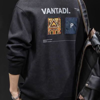 重磅潮牌卫衣男春秋款圆领男款衣服秋季2025新款长袖男士大码百搭