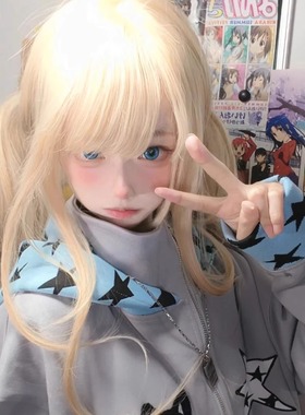 日系甜美星星猫咪刺绣连帽卫衣女2025新款设计感情侣拉链开衫外套