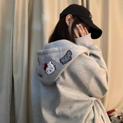 重工刺绣！！徽章kt拉链开衫卫衣