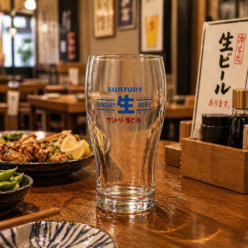日式SUNTORY三得利生啤酒无铅玻璃扎啤杯大容量精酿杯居酒屋用杯
