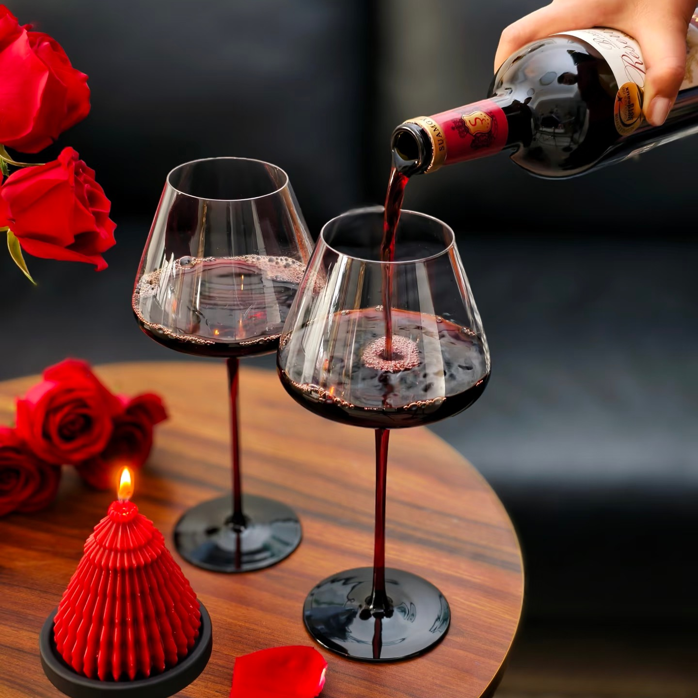 黑红领结勃艮第红酒杯大号家用高脚杯创意水晶玻璃杯红杆葡萄酒杯,餐饮具,葡萄酒/红酒杯,淘宝优惠券,粉丝福利购,淘宝优惠卷